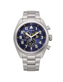 Citizen Men's Watch - Super Titanium Chronograph Eco-Drive 43mm Blue Yellow - 0