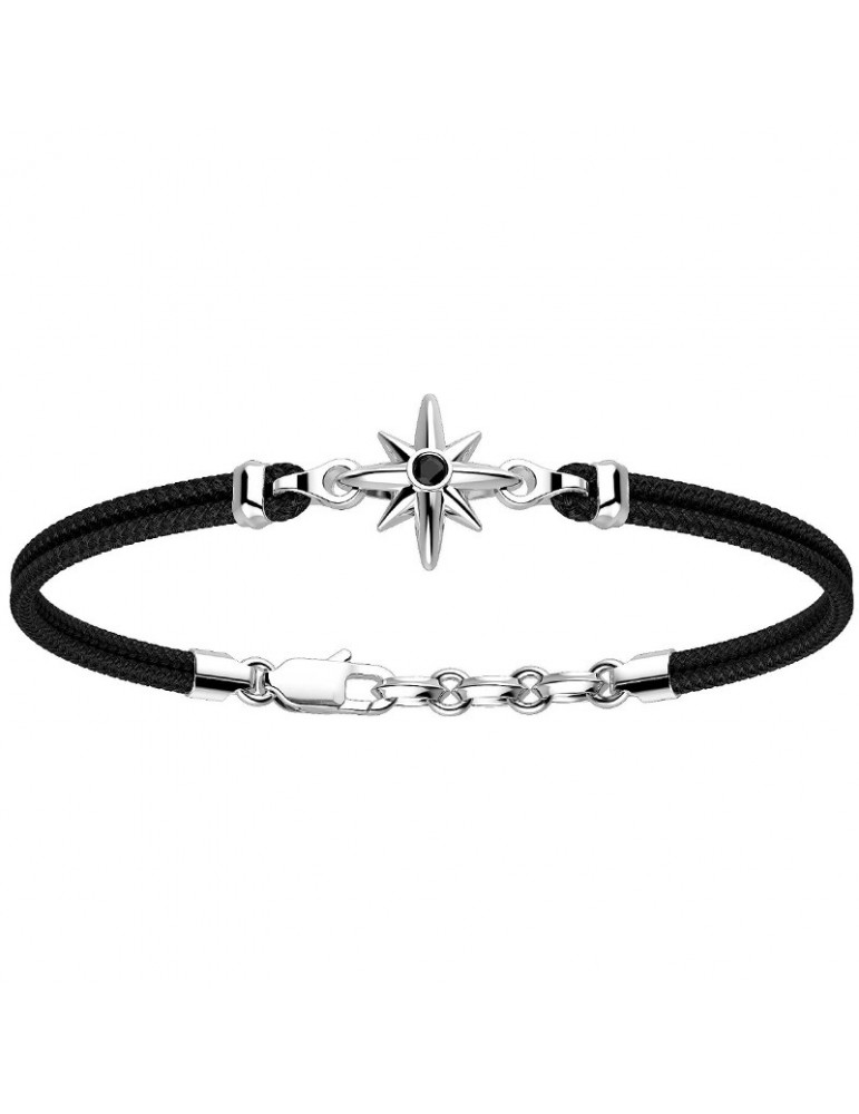 Zancan Men's Bracelet with Black Wind Rose Star - 0