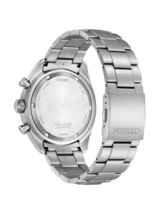 Citizen Men's Watch - Super Titanium Chronograph Eco-Drive 43mm Blue Yellow - 0