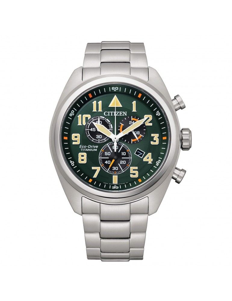 Citizen Men's Watch - Super Titanium Chronograph Eco-Drive 43mm Green - 0