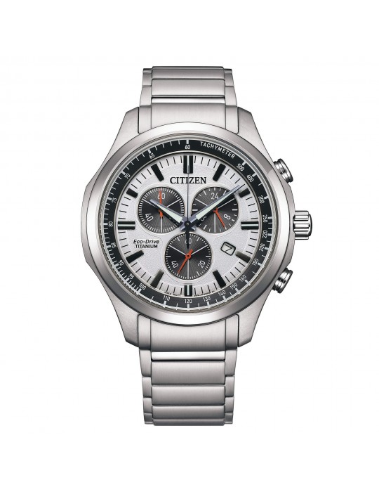 Citizen Men's Watch - Super Titanium Chronograph Eco-Drive 43mm White Black - 0