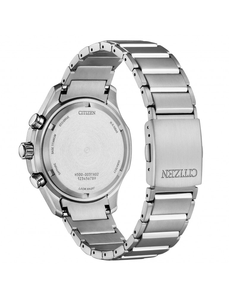Citizen Men's Watch - Super Titanium Chronograph Eco-Drive 43mm White Black - 0
