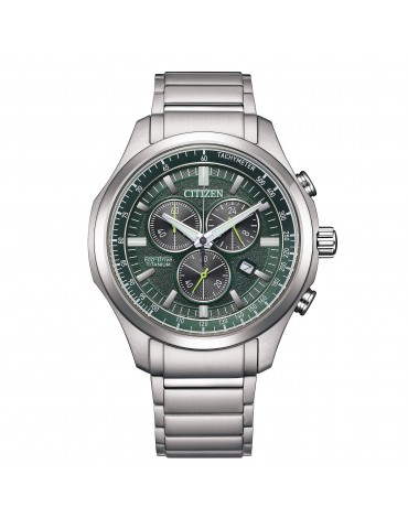 Orologio Citizen - Super Titanio Cronografo Eco-Drive 43mm Verde Nero - AT253085X