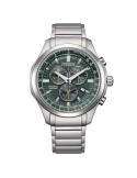 Citizen Men's Watch - Super Titanium Chronograph Eco-Drive 43mm Green Black - 0