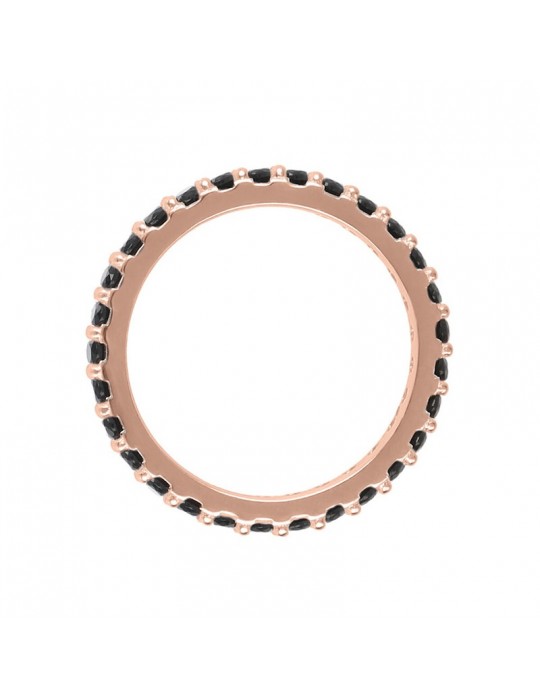 Bronzallure Ring - Miss - Band Ring - Black Spinels - WSBZ01993.BS