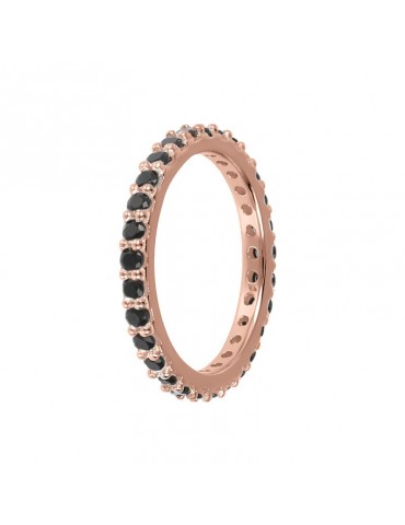 Bronzallure Ring - Miss - Band Ring - Black Spinels - WSBZ01993.BS