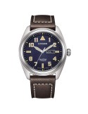 Citizen Man Watch - Super Titanium Eco-Drive 42mm Blue - With Leather Strap - 0
