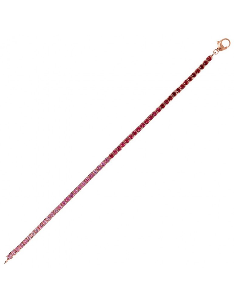 Bronzallure Bracelet - Pink Tennis-Cubic Zirconia-WSBZ02112.MULTIPINK