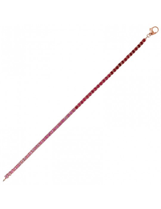 Bronzallure Bracelet - Pink Tennis-Cubic Zirconia-WSBZ02112.MULTIPINK