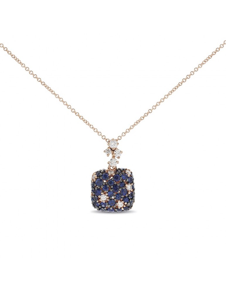 Collana Buonocore - Oro Rosa - Zaffiri - Diamanti Naturali - 130C01ZP