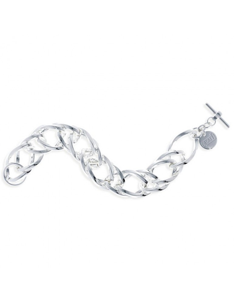 Unoaerre Woman's Bracelet - in White Bronze Rhombus Link Chain 22 cm - 0