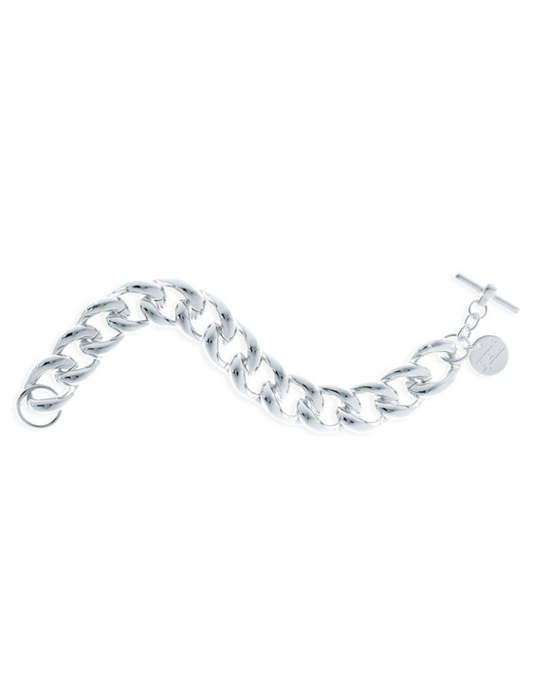 Bracciale Unoaerre Donna - in Bronzo Bianco Catena Grumetta 21 cm - 0