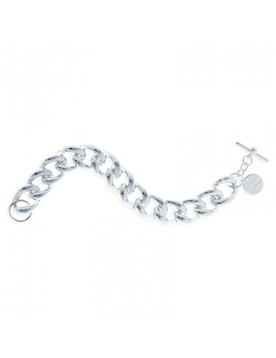 Bracciale Unoaerre Donna - in Bronzo Bianco Catena Grumetta 21 cm - 0