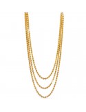 Unoaerre Woman's Necklace - Multi-strand in Yellow Bronze Rope Chain 43cm - 0