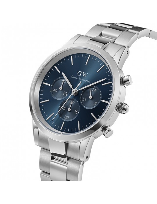 Orologio Daniel Wellington-Iconic-Chronograph-Grigio-42mm-Blu-DW00100644