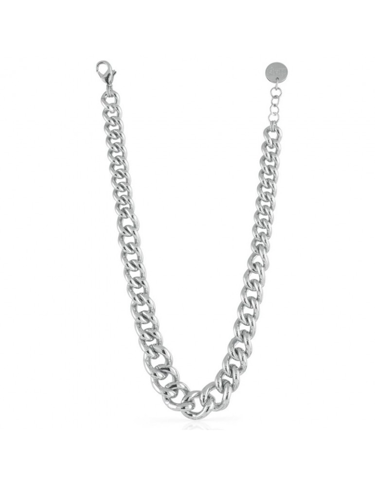 Unoaerre Woman's Necklace - in White Bronze Groumette Chain 43 cm - 0