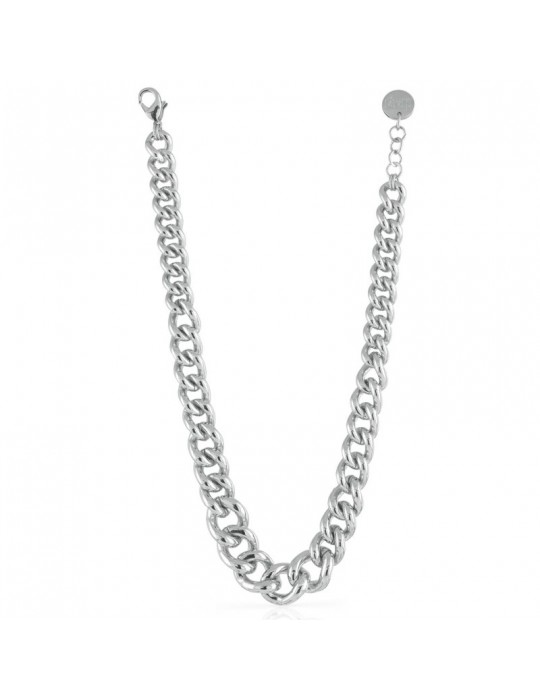 Collana Unoaerre Donna - in Bronzo Bianco Catena Grumetta 43 cm - 0