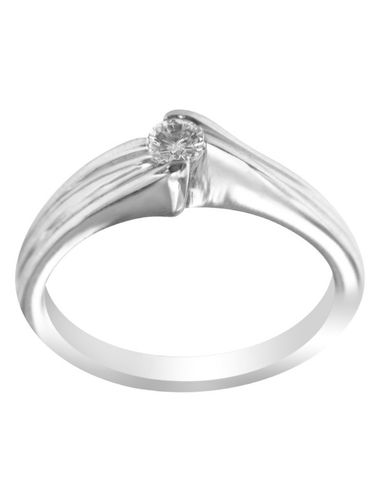 Anello Salvini - Solitario - Oro Bianco 18 carati - Diamante 0,17 ct - SAD64116