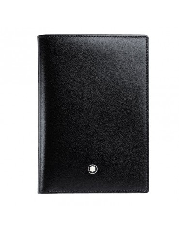Montblanc Men's Wallet - Meisterstück in Black Leather with 4 Compartments - 0