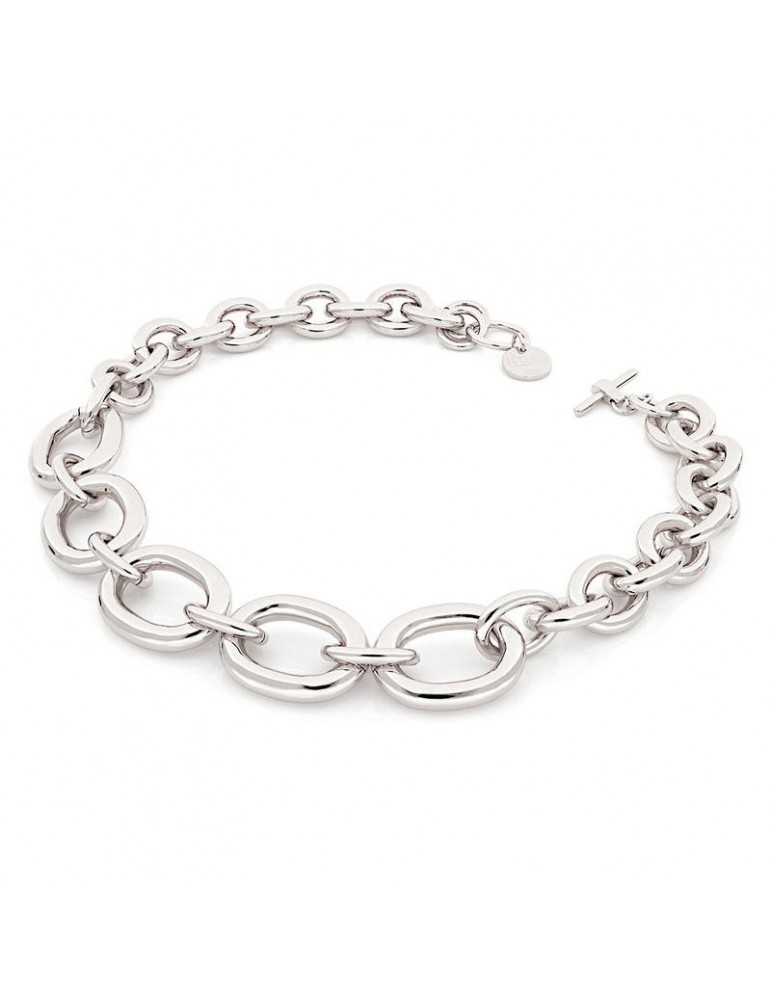 Collana Unoaerre Donna - in Bronzo Bianco Catena Forzatina - 0