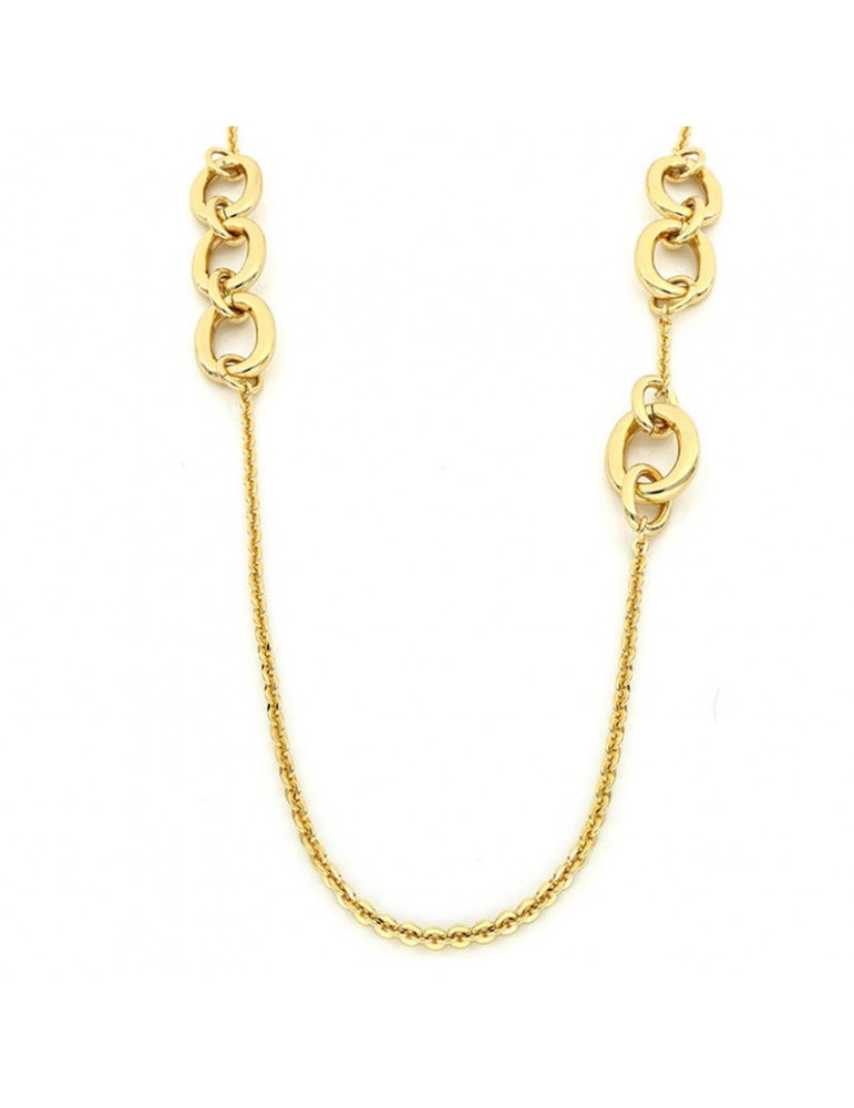 Unoaerre Woman's Necklace - in Yellow Bronze Forzatina Chain - 0
