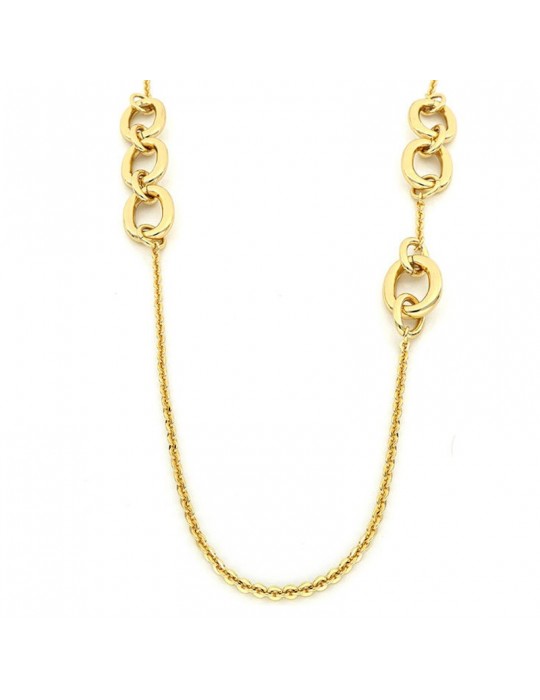 Unoaerre Woman's Necklace - in Yellow Bronze Forzatina Chain - 0