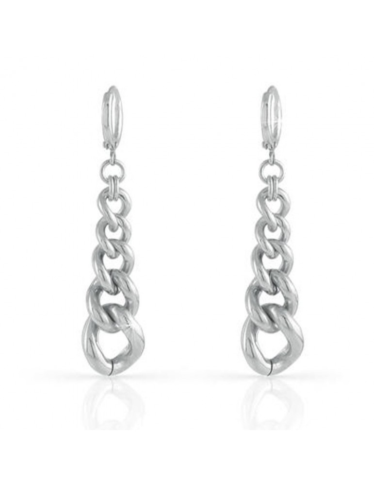 Unoaerre Woman's Earrings - Curb White Bronze Pendants - 0