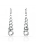 Unoaerre Woman's Earrings - Curb White Bronze Pendants - 0