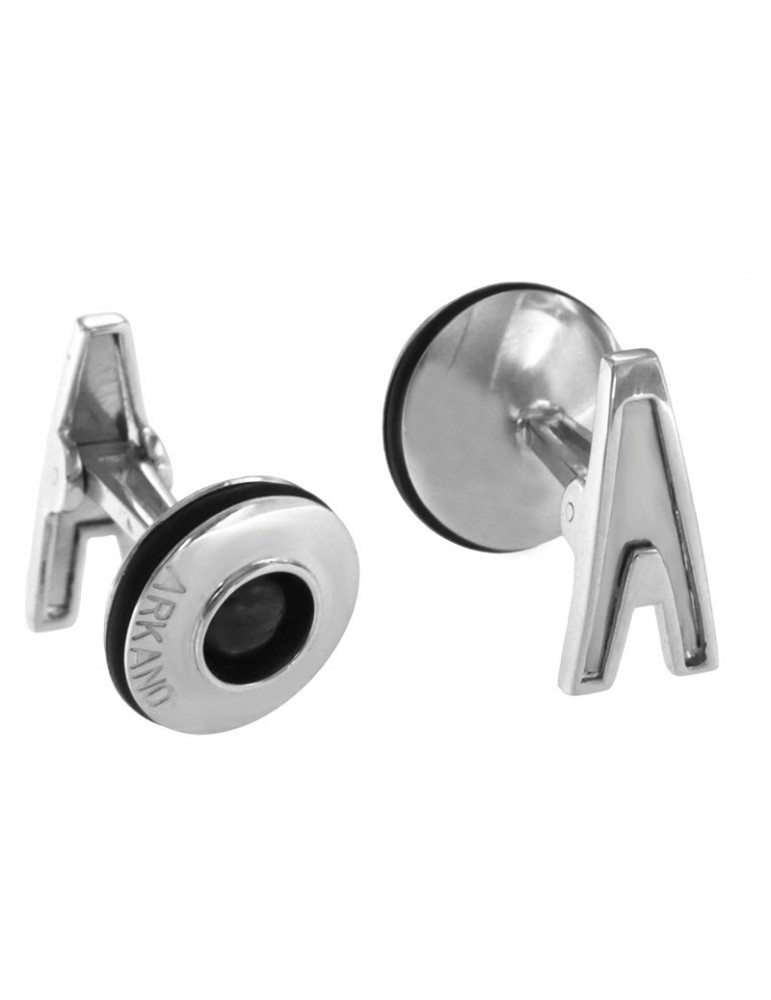 Gemelli Arkano - Tondi - Oro Bianco 18 Carati - Perla Nera - 1GE6006POB