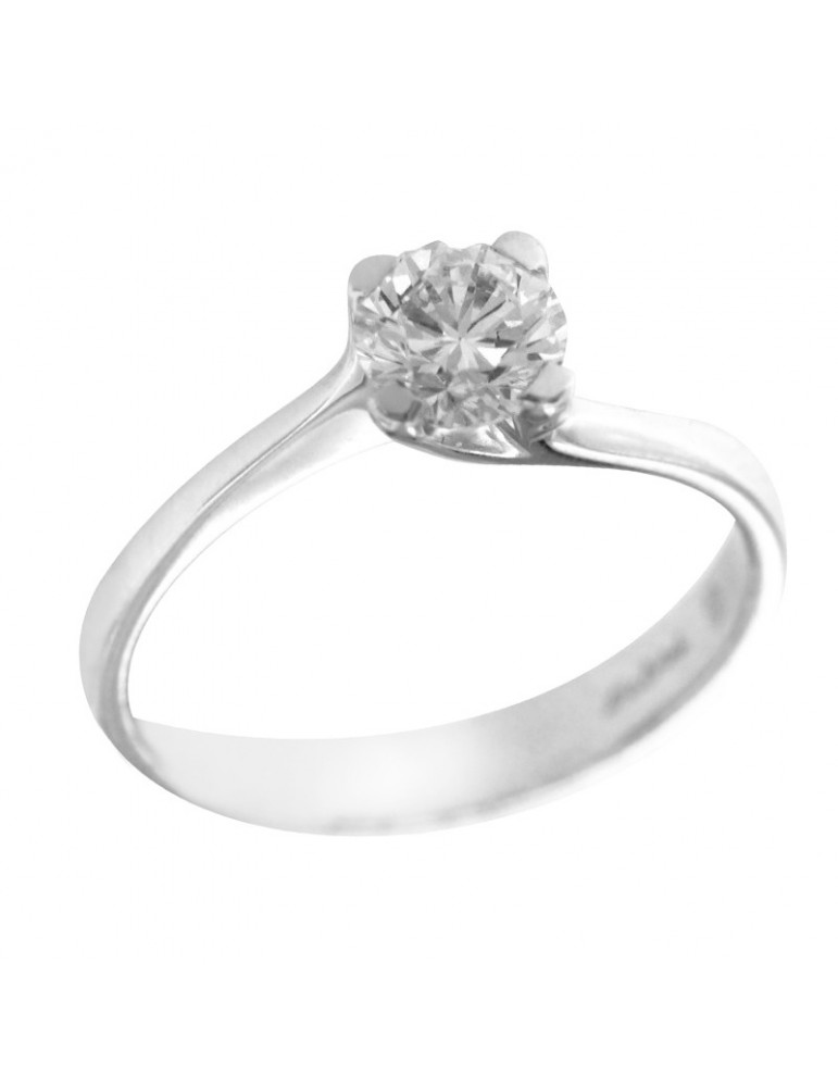 Anello Salvini - Solitario - Oro Bianco - Diamante Naturale 0,75 ct
