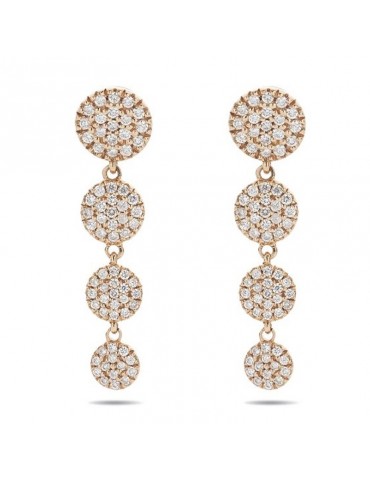 Orecchini Buonocore - Pendenti - Oro Rosa - Diamanti 0,53ct - 257O01DP