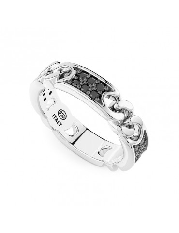 Zancan Ring - Cosmopolitan - 925% Silver - Groumette Mesh -ESA072