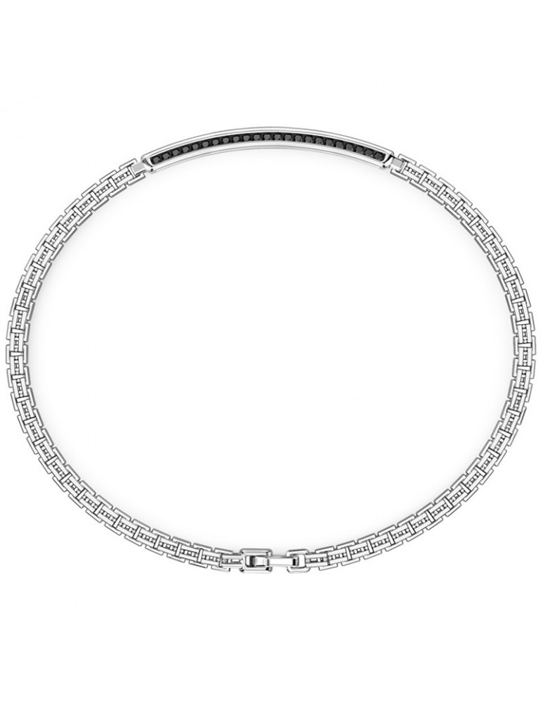Bracciale Zancan - Insignia 925 - Targa Centrale -Spinelli Neri-ESB154