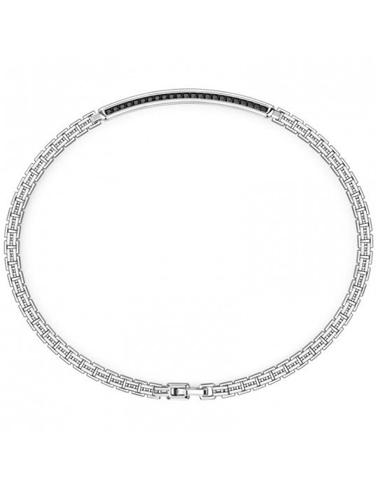 Bracciale Zancan - Insignia 925 - Targa Centrale -Spinelli Neri-ESB154