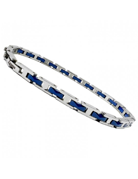 Arms. ale Zancan - Hi-Teck - 316L Steel - Blue PVD Wide Mesh - UHB084