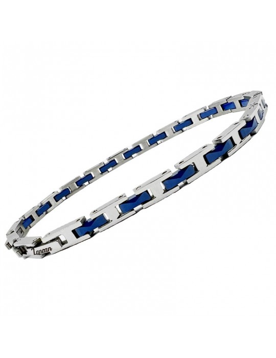 Arms. ale Zancan - Hi-Teck - 316L Steel - Blue PVD Wide Mesh - UHB084