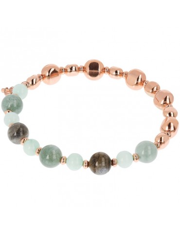 Bracciale Bronzallure -Variegata-Rose Gold-Sfere Verdi-WSBZ02091.GREEN