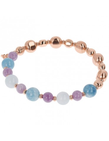 Bracelet Bronzallure-Variegata-Rose Gold-Quarzite-WSBZ02091.LIGHTBLUE