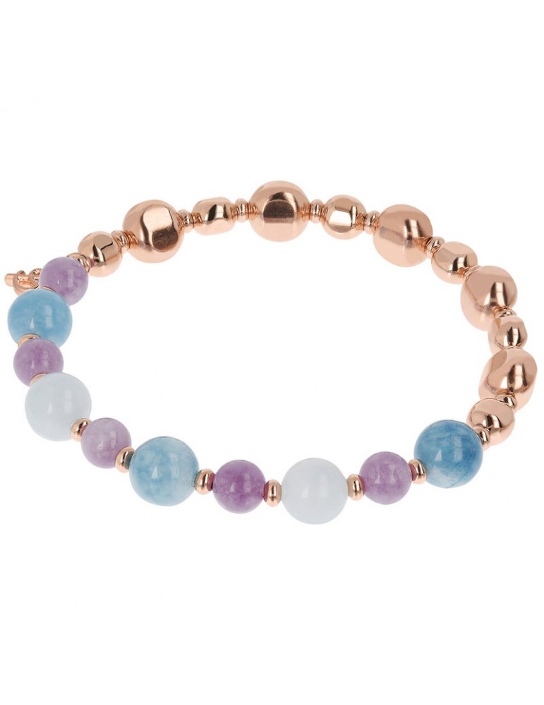 Bracciale Bronzallure-Variegata-Rose Gold-Quarzite-WSBZ02091.LIGHTBLUE