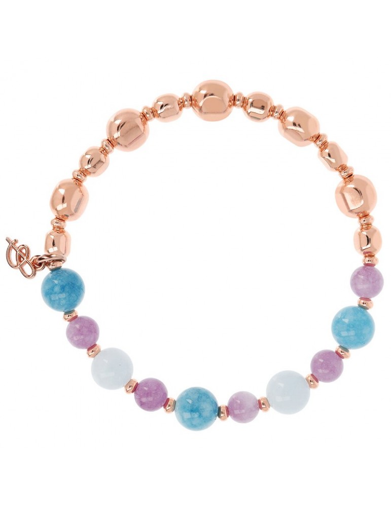 Bracciale Bronzallure-Variegata-Rose Gold-Quarzite-WSBZ02091.LIGHTBLUE