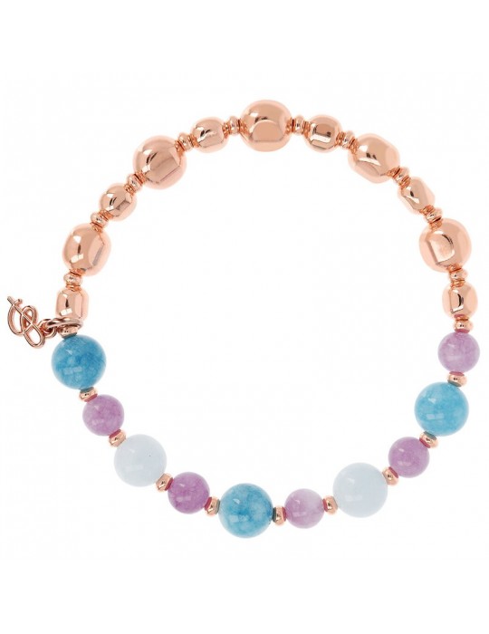 Bracelet Bronzallure-Variegata-Rose Gold-Quarzite-WSBZ02091.LIGHTBLUE