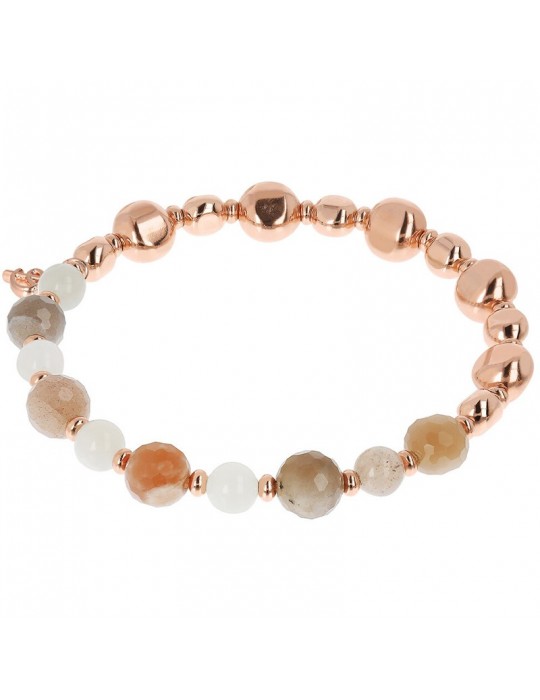 Bracciale Bronzallure - Variegata-Rose Gold-Sfere Rosa-WSBZ02091.PEACH