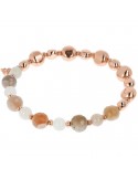 Bronzallure Bracelet - Variegated-Rose Gold-Pink Spheres-WSBZ02091.PEACH