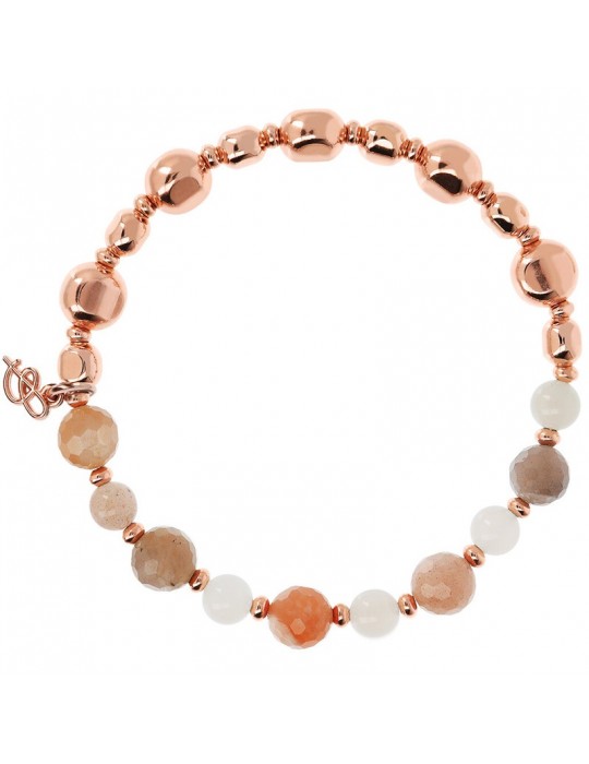 Bracciale Bronzallure - Variegata-Rose Gold-Sfere Rosa-WSBZ02091.PEACH