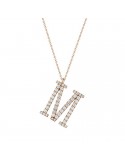 Buonocore Necklace - You Are 2.0 in 18K Rose Gold with Large Letter M and 0.93 ct Natural Diamonds - 0