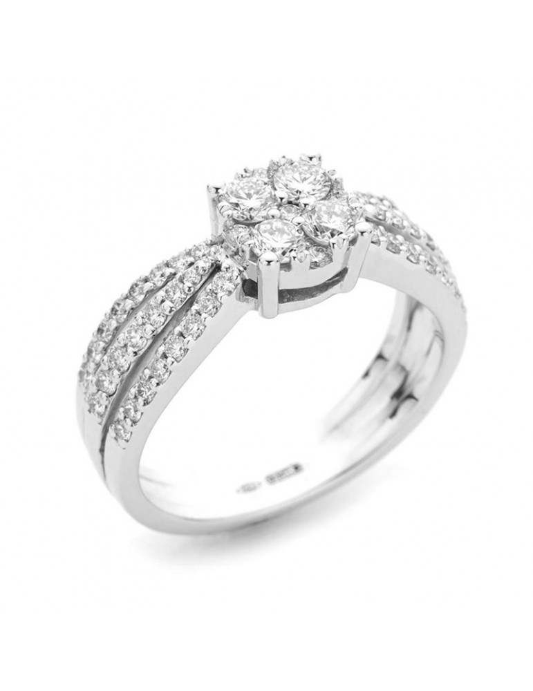 Anello Buonocore - Oro Bianco - Diamanti Naturali 0,86 ct - 507A01DW