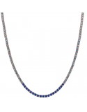 Bronzallure Necklace - Altissima -Tennis-Blue Stones-WSBZ02115.MULTIBLUE