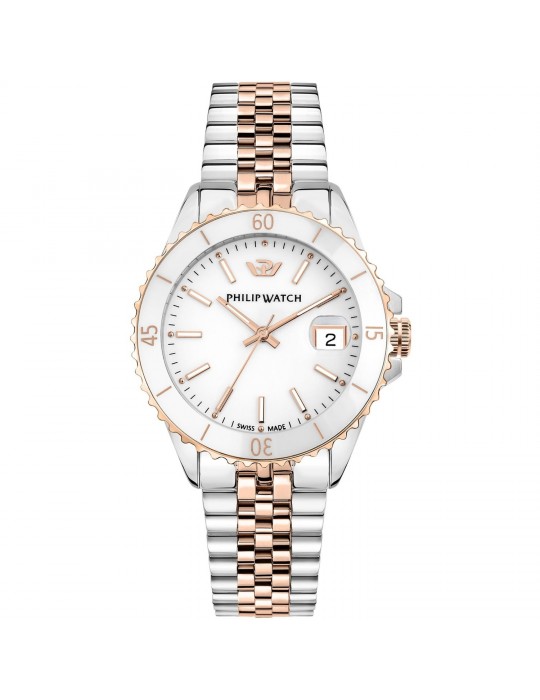 Orologio Philip Watch - Caribe - Quarzo - 35mm Rose Gold Bianco - R8253597637