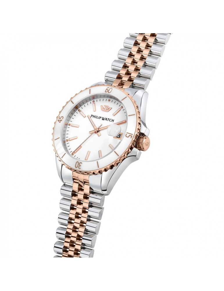 Orologio Philip Watch - Caribe - Quarzo - 35mm Rose Gold Bianco - R8253597637