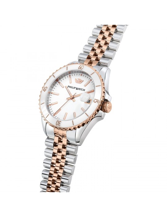 Orologio Philip Watch - Caribe - Quarzo - 35mm Rose Gold Bianco - R8253597637